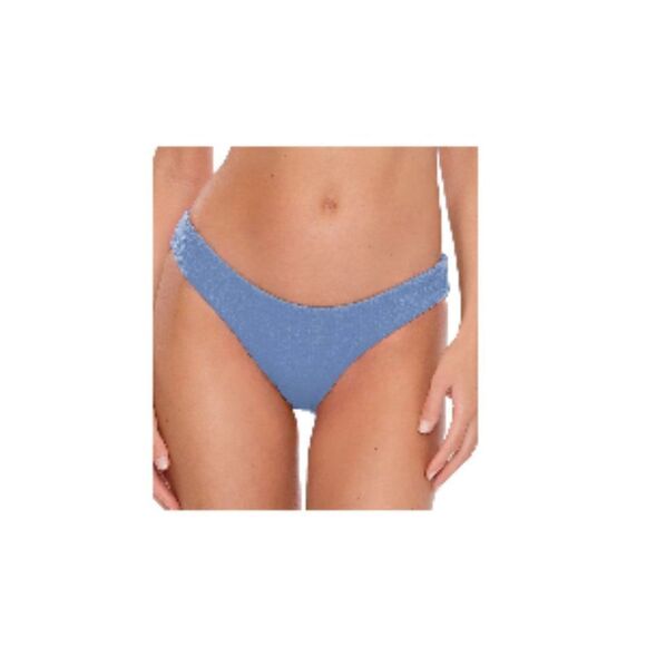 Becca Bonita Halter Bikini Swimsuit Blue Mist Medium Bottoms + D-Cup Top… - Picture 3 of 4